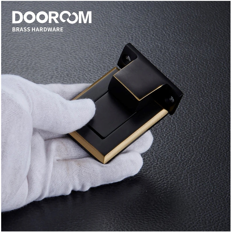 Dooroom Brass Door Stops Punch Free Invisible Magnetic Door Holder Underfloor Heating Door Bumper Catch Free Tapes DOOROOM