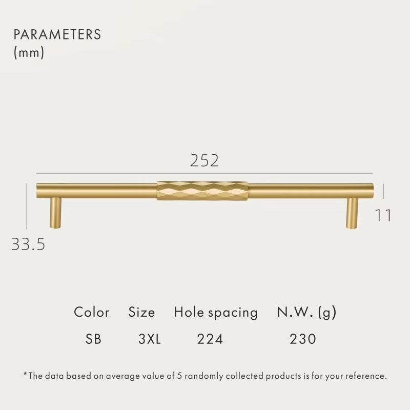 Dooroom Brass Furniture Handles Modern Italian Style Hammered Pulls T-bar Cupboard Wardrobe Dresser Shoe Box Drawer Cabinet Knob DOOROOM
