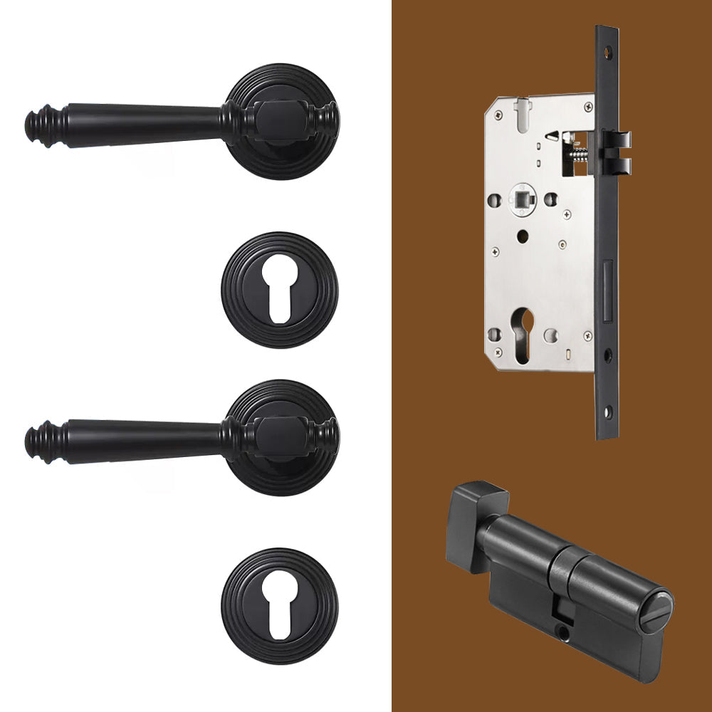Dooroom Indoor Door Lock Brass Set Bedroom Bathroom Double Wood Door Lever Dummy Quiet Magnetic Suction Door Lock Household DOOROOM