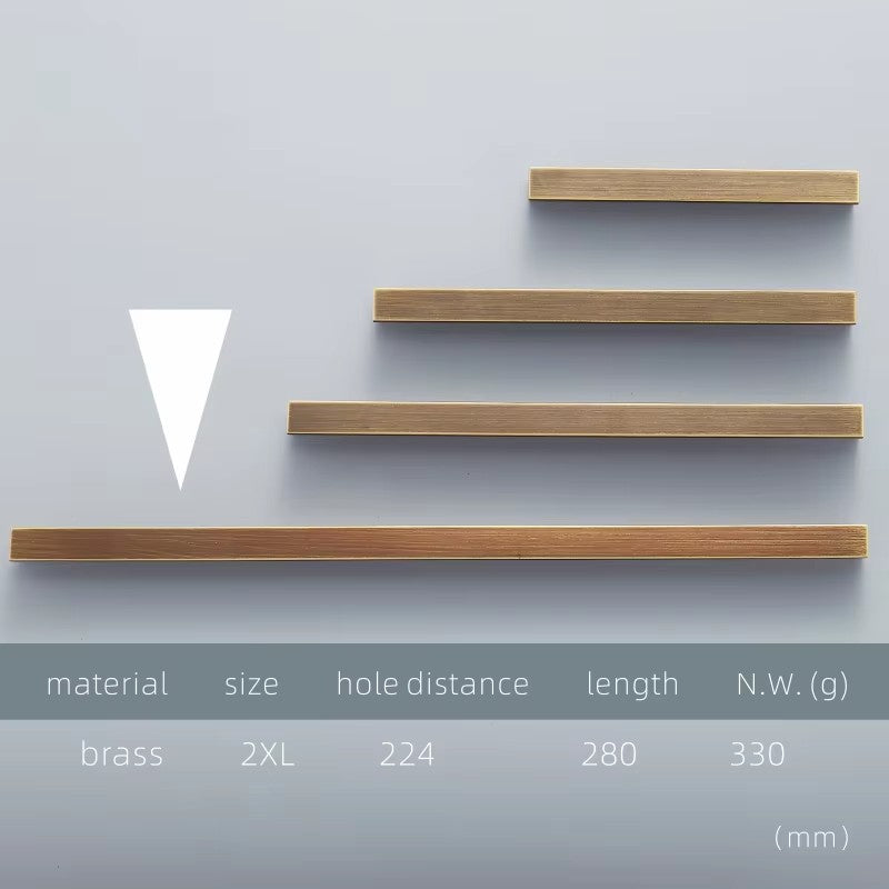 Dooroom Zoe Brass Furniture Handles Long Modern Matt Wardrobe Dresser Cupboard Cabinet Door Drawer Pulls Knobs DOOROOM