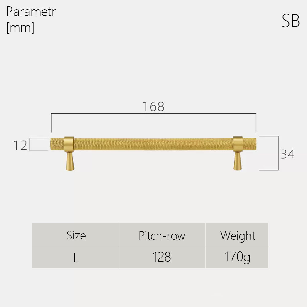 Dooroom Brass Knurled Furniture Handles Antique Brass Cupboard Wardrobe Dresser Shoe Box Drawer Cabinet T-bar Pulls DOOROOM