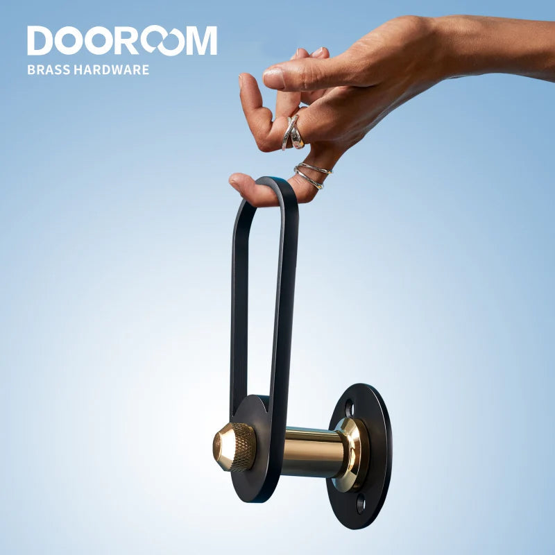 DOOROOM Brass Door Lever Value Magnetic Mute Black Gold Color Ultra Modern Designer Interior Door Lock Handle Brass DOOROOM