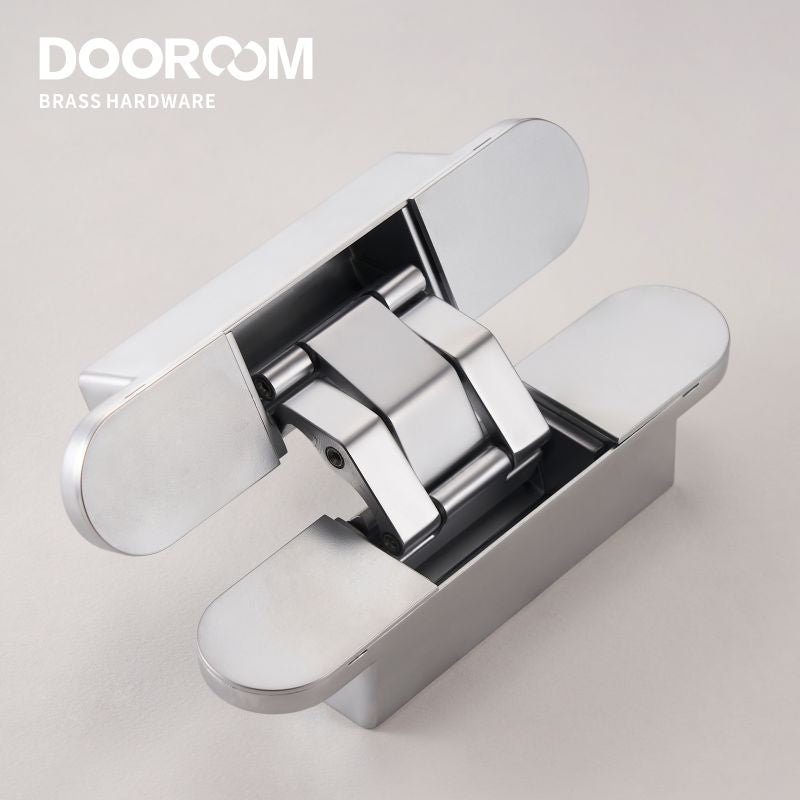 Dooroom Brass Invisible Door Hinge Hidden Solid Wood Door Folding Door Hidden Cross 3D Hinges Gold Black Bright Chrome Hardware DOOROOM