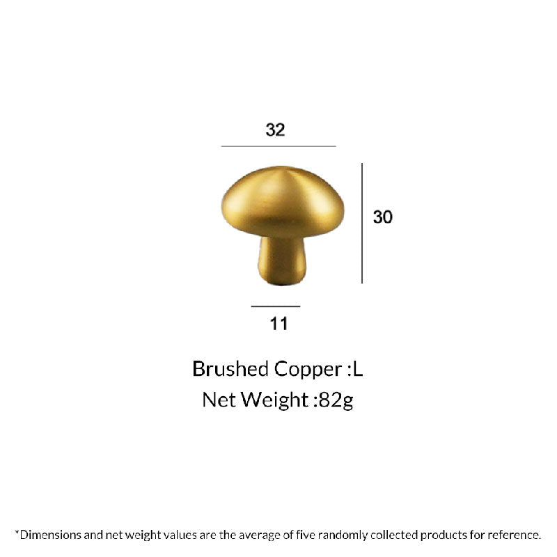 Dooroom 1 Inch Matt Black Antique Brass Cabinet Knobs Modern Dresser Round Knobs Brass Mushroom Shape Pulls for Kitchen  DOOROOM