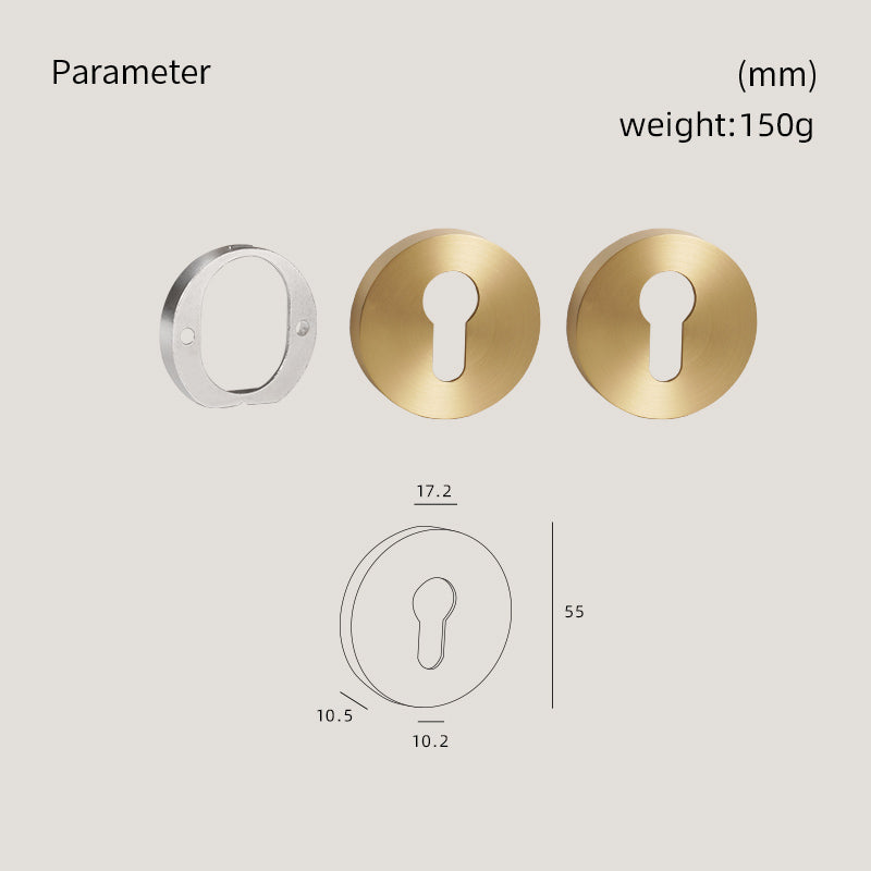 Dooroom Brass Door Handle Accessories Euro Cylinder Escutcheon Rose Cover Matt Brass Antique Bronze Black DOOROOM