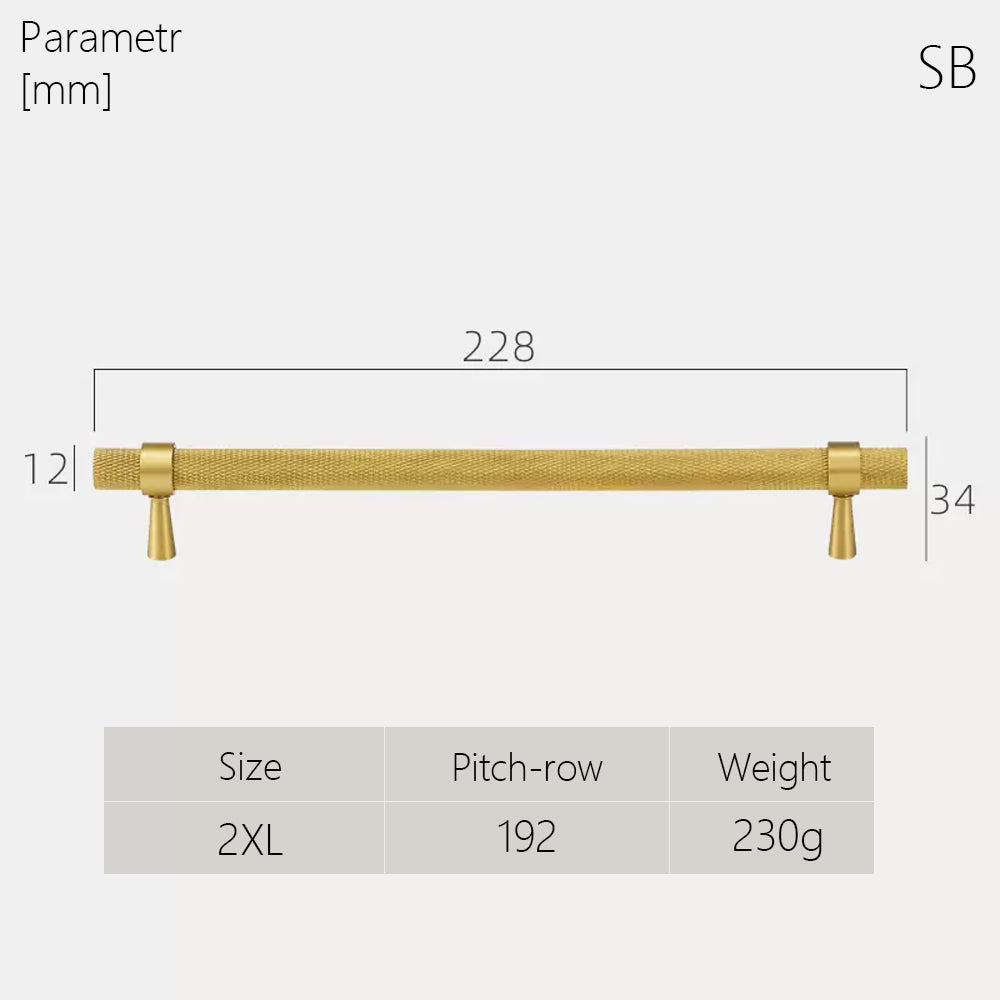 Dooroom Brass Knurled Furniture Handles Antique Brass Cupboard Wardrobe Dresser Shoe Box Drawer Cabinet T-bar Pulls DOOROOM