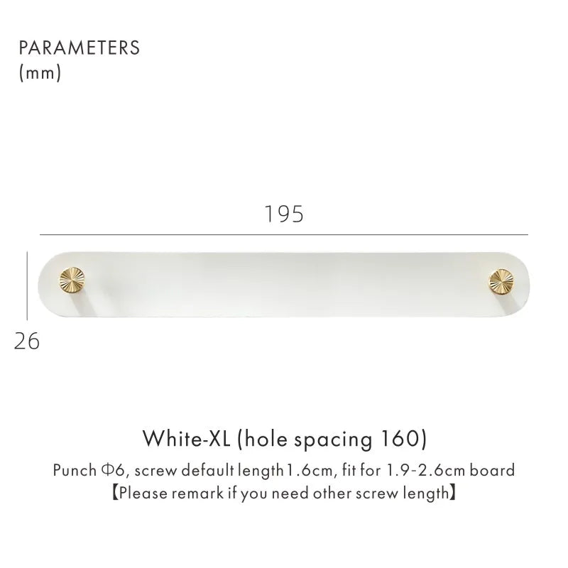Dooroom Brass Furniture Handles Red Cow Leather Nordic DOOROOM
