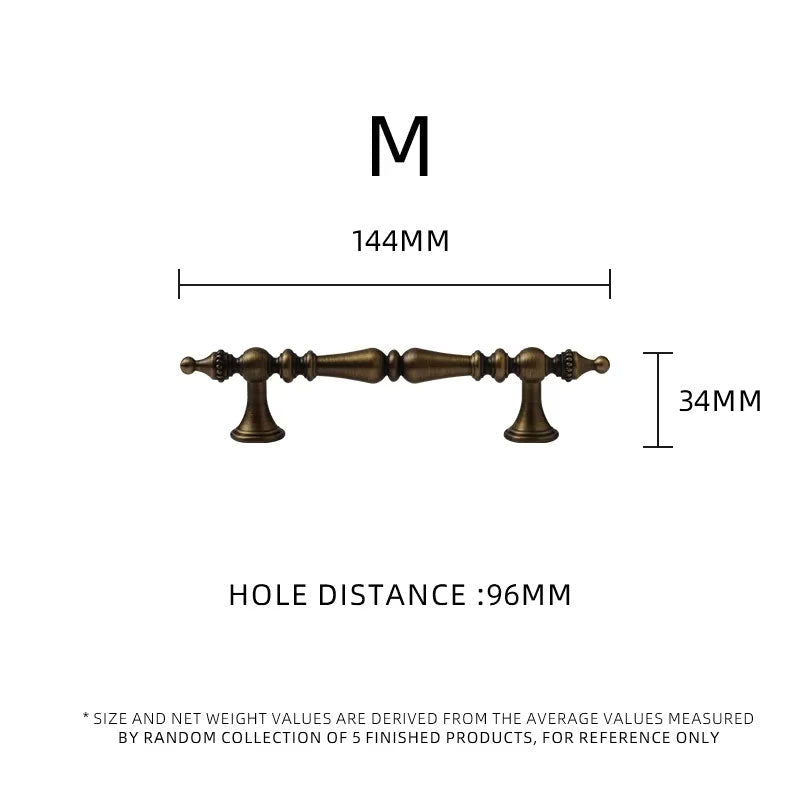 Dooroom Brass Furniture Handles Retro Antique Bronze Senior Solid Drawer Knob Kitchen Cabinet Drawer Wardrobe Hardware Handle DOOROOM