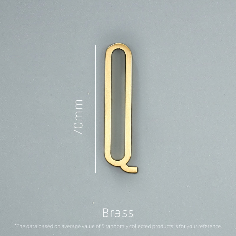 Dooroom Brass Letters A-Z For Company Names Door Plates Decorative Wall Letters Personalized Symbols Address DOOROOM