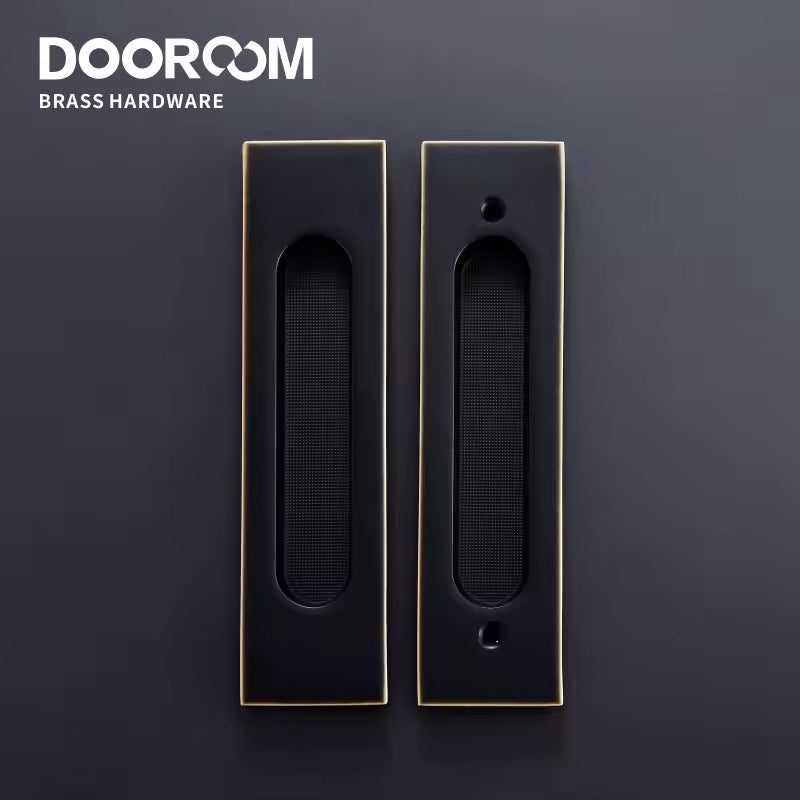 Dooroom Brass Sliding Door Handles Modern American Push Pull Hidden Pulls Interior Living Room Bathroom Balcony Kichen Keyless DOOROOM