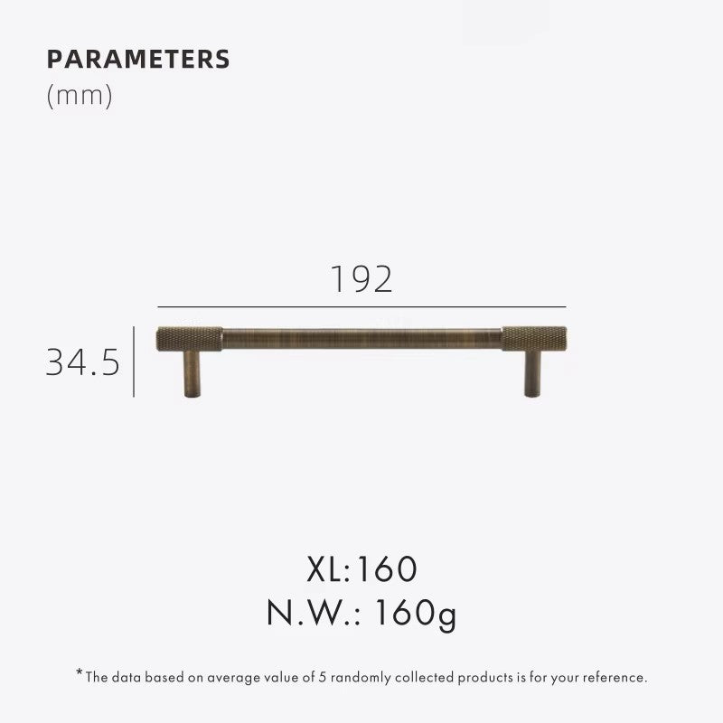 Dooroom Antique Brass Knurling Furniture Handles Long Round Modern Pulls Cupboard Wardrobe Dresser Shoe Box Drawer Cabinet Knobs DOOROOM