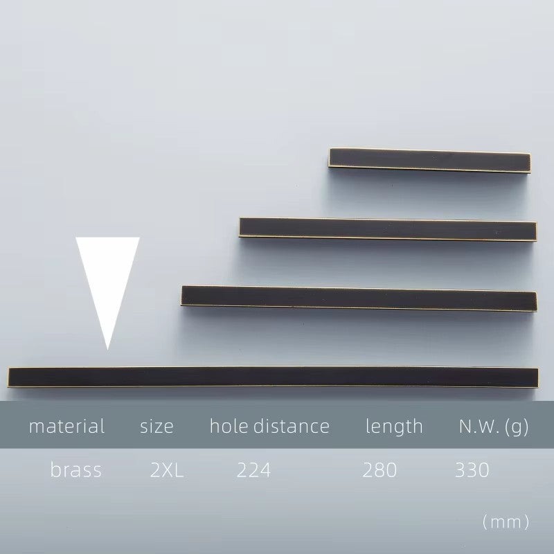Dooroom Zoe Brass Furniture Handles Long Modern Matt Wardrobe Dresser Cupboard Cabinet Door Drawer Pulls Knobs DOOROOM