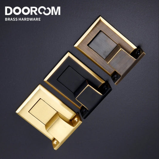 Dooroom Brass Door Stops Punch Free Invisible Magnetic Door Holder Underfloor Heating Door Bumper Catch Free Tapes DOOROOM