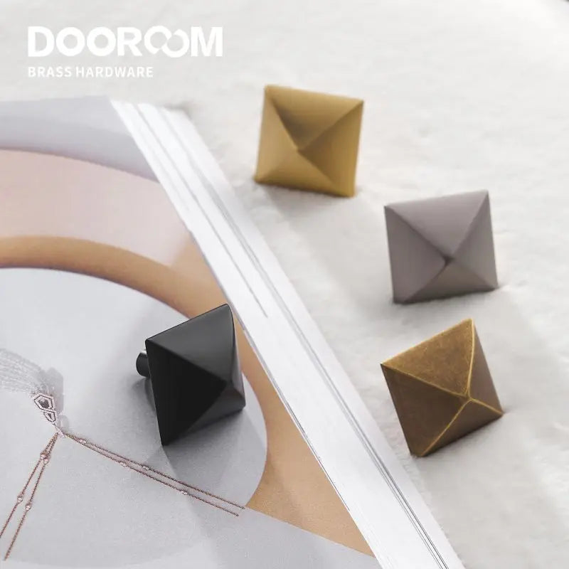 Dooroom Brass Furniture Handles Matt Brushed Nickel Yellow Bronze Pulls Cupboard Wardrobe Dresser Shoe Box Drawer Cabinet Knobs DOOROOM