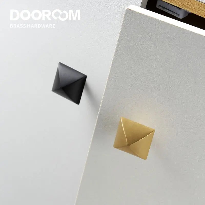 Dooroom Brass Furniture Handles Matt Brushed Nickel Yellow Bronze Pulls Cupboard Wardrobe Dresser Shoe Box Drawer Cabinet Knobs DOOROOM