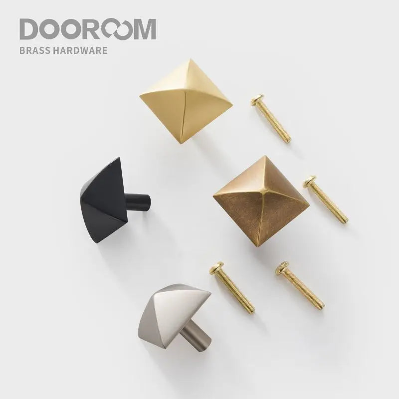 Dooroom Brass Furniture Handles Matt Brushed Nickel Yellow Bronze Pulls Cupboard Wardrobe Dresser Shoe Box Drawer Cabinet Knobs DOOROOM