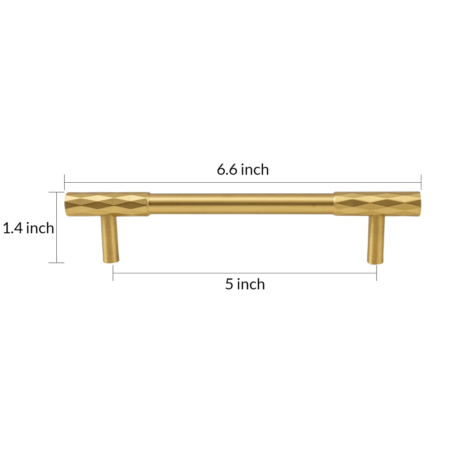 Set of 6 Antique Brass Bar Pulls DOOROOM