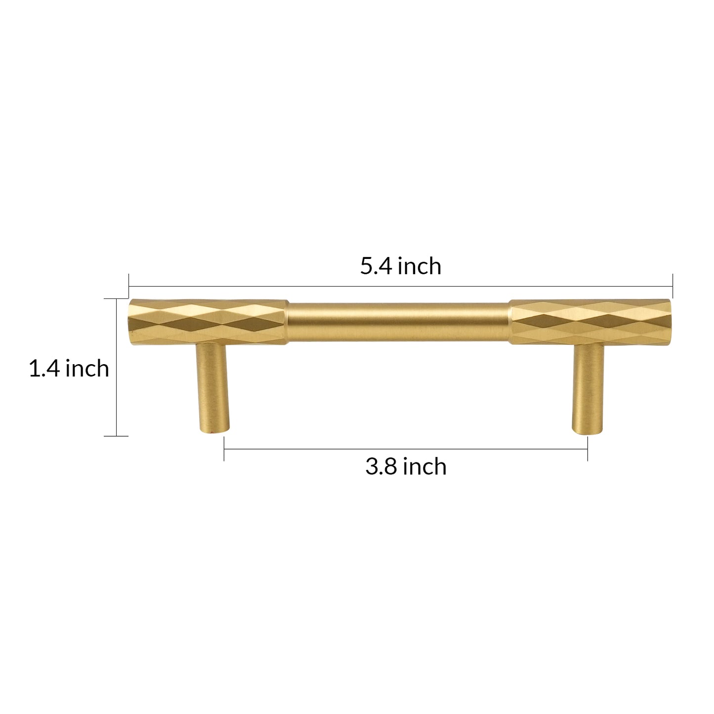 Set of 6 Antique Brass Bar Pulls DOOROOM