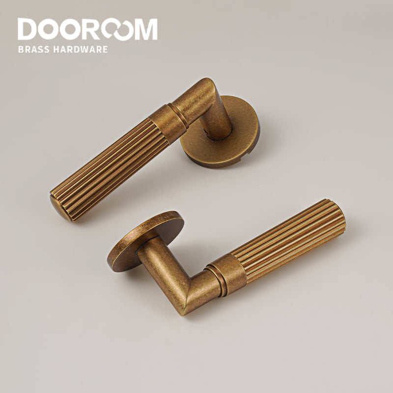 Dooroom Brass Door Lock Set Retro Simplicity Interior Bedroom Bathroom Lock Door Dummy Lock Passage Privacy Lock DOOROOM
