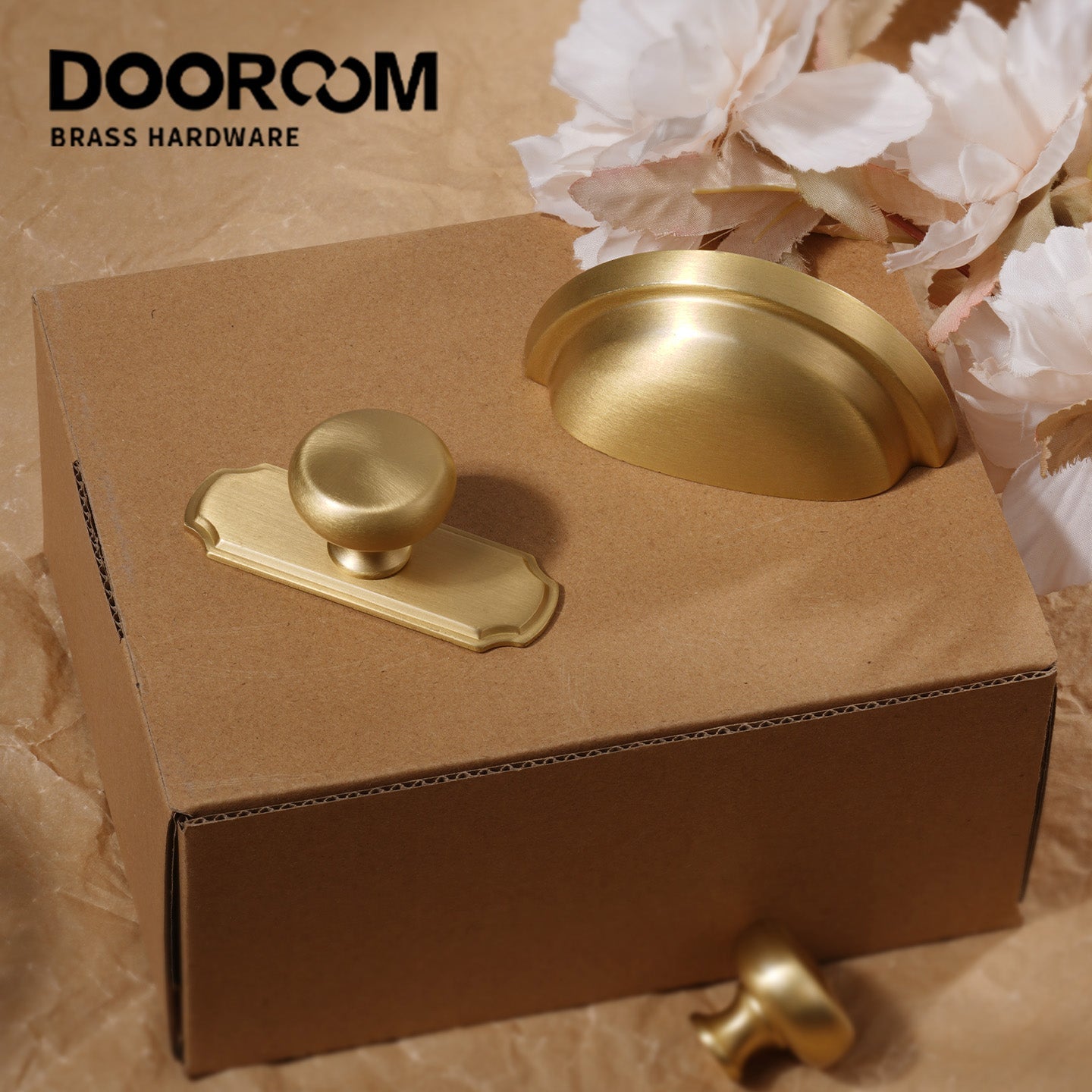 Dooroom Brass Furniture Handles Higher Quality Handle Cupboard Wardrobe Dresser Shoe Box Drawer Bin Pulls Hardware Tools DOOROOM