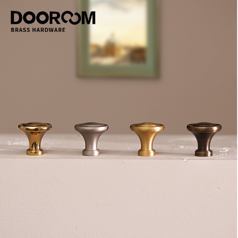 Dooroom Brass Handles Wardrobe Dresser Cupboard Cabinet Door Drawer Furniture Pulls Simple European Knobs Cabinet Accessories DOOROOM