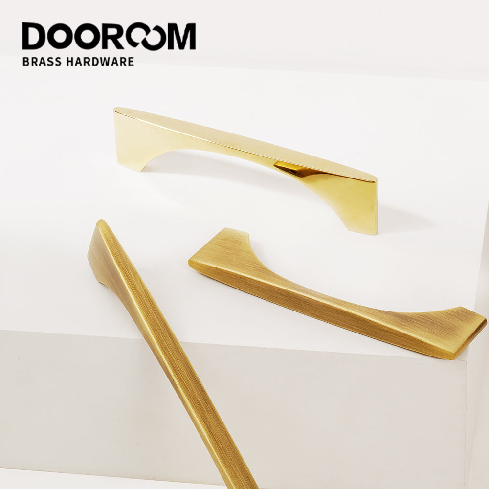 Dooroom High Quality Solid Brass Handle Minimalist Design Window Cabinet Door Drawer Kitchen Handle DOOROOM