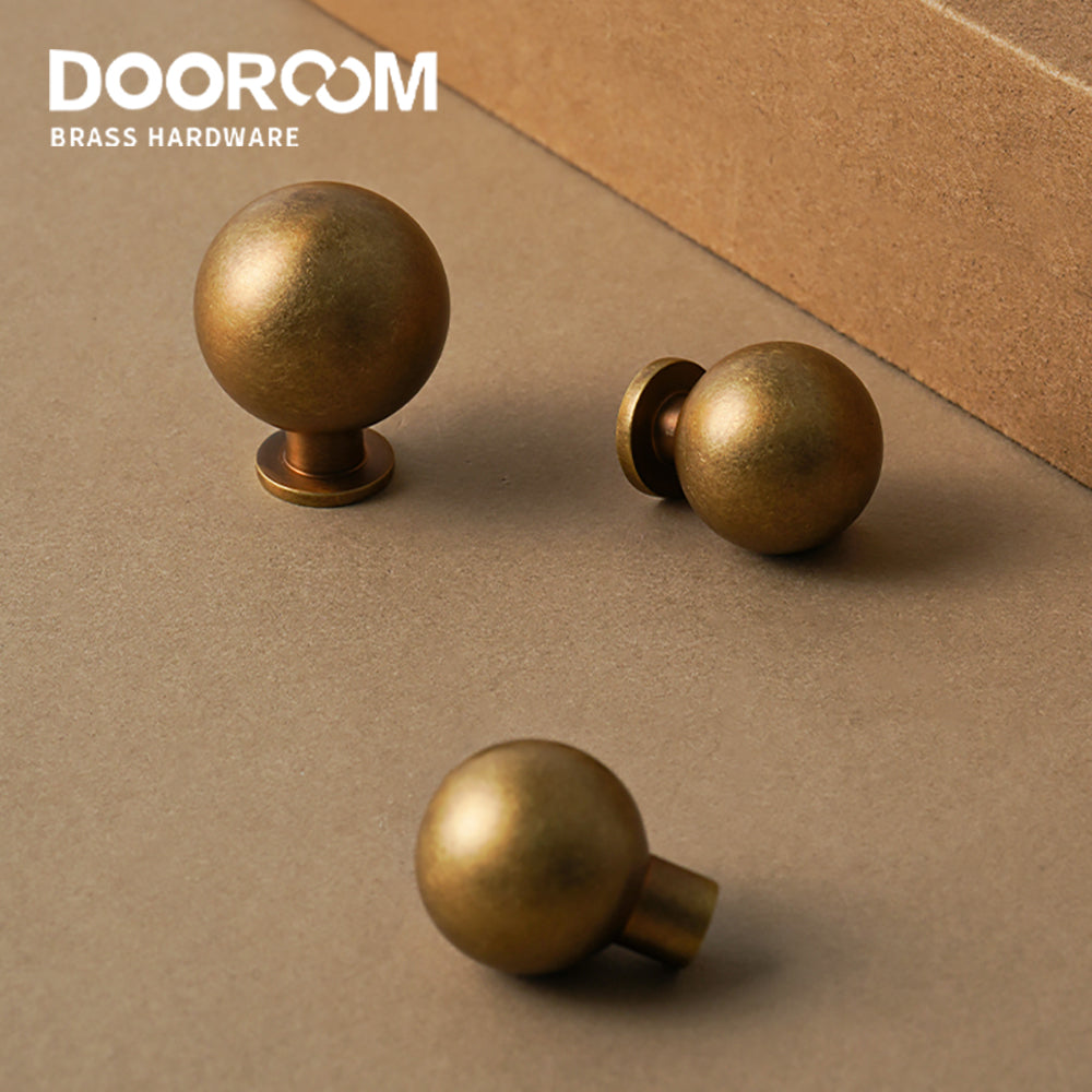Dooroom Vintage Style Round Brass Handles High Quality Wardrobe Dressers Cabinets Cabinets Door Drawers Shoebox Handle DOOROOM