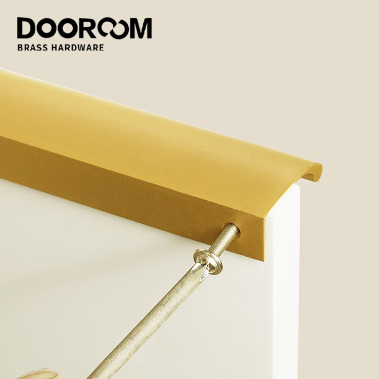 Dooroom Brass Furniture Hidde Handles Long Concealed Pulls Wardrobe Dresser Cupboard Cabinet Drawer Knobs DOOROOM