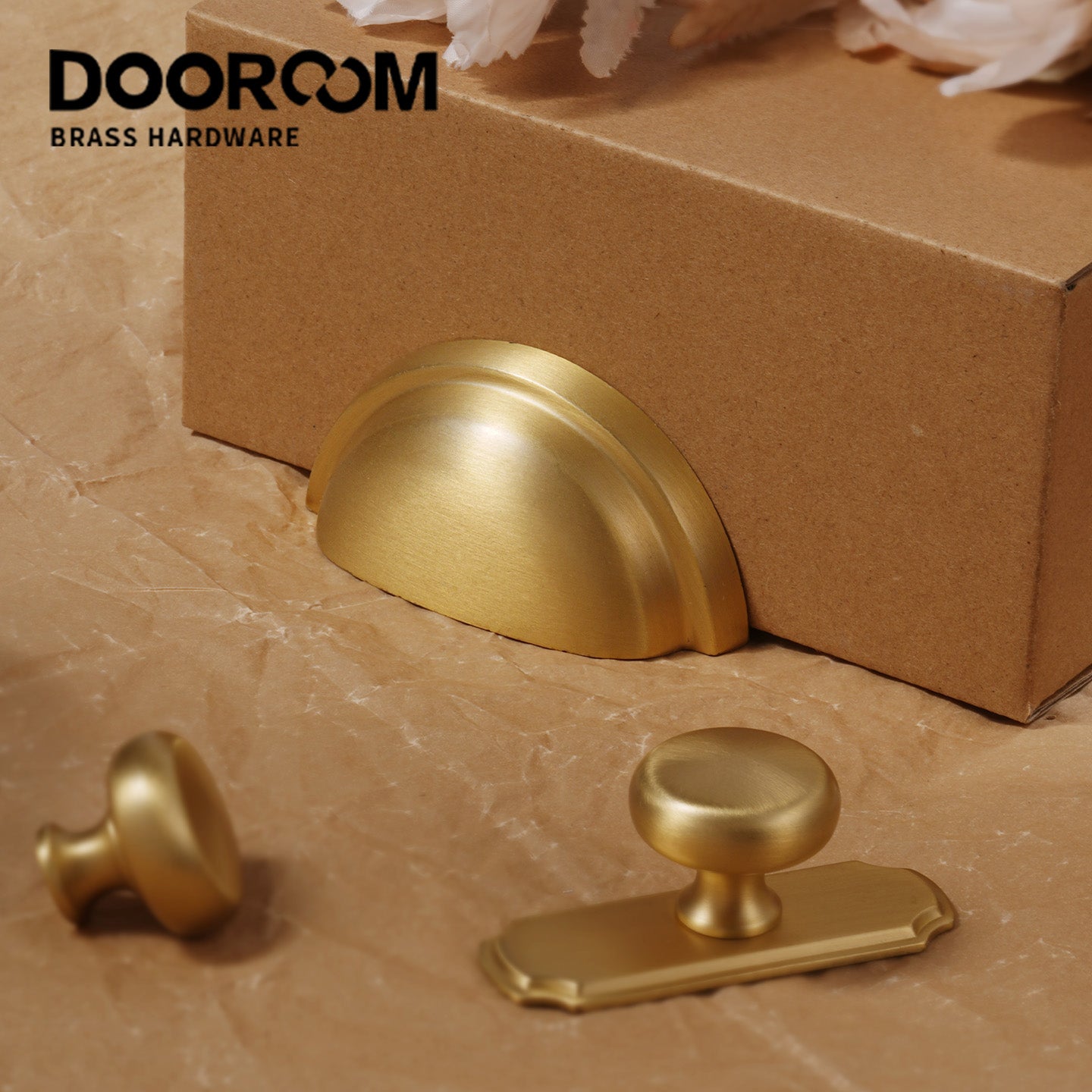 Dooroom Brass Furniture Handles Higher Quality Handle Cupboard Wardrobe Dresser Shoe Box Drawer Bin Pulls Hardware Tools DOOROOM