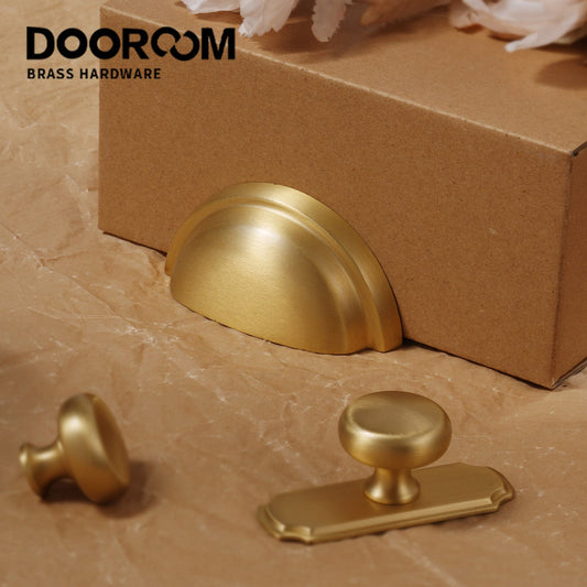 Dooroom Brass Furniture Handles Higher Quality Handle Cupboard Wardrobe Dresser Shoe Box Drawer Bin Pulls Hardware Tools DOOROOM