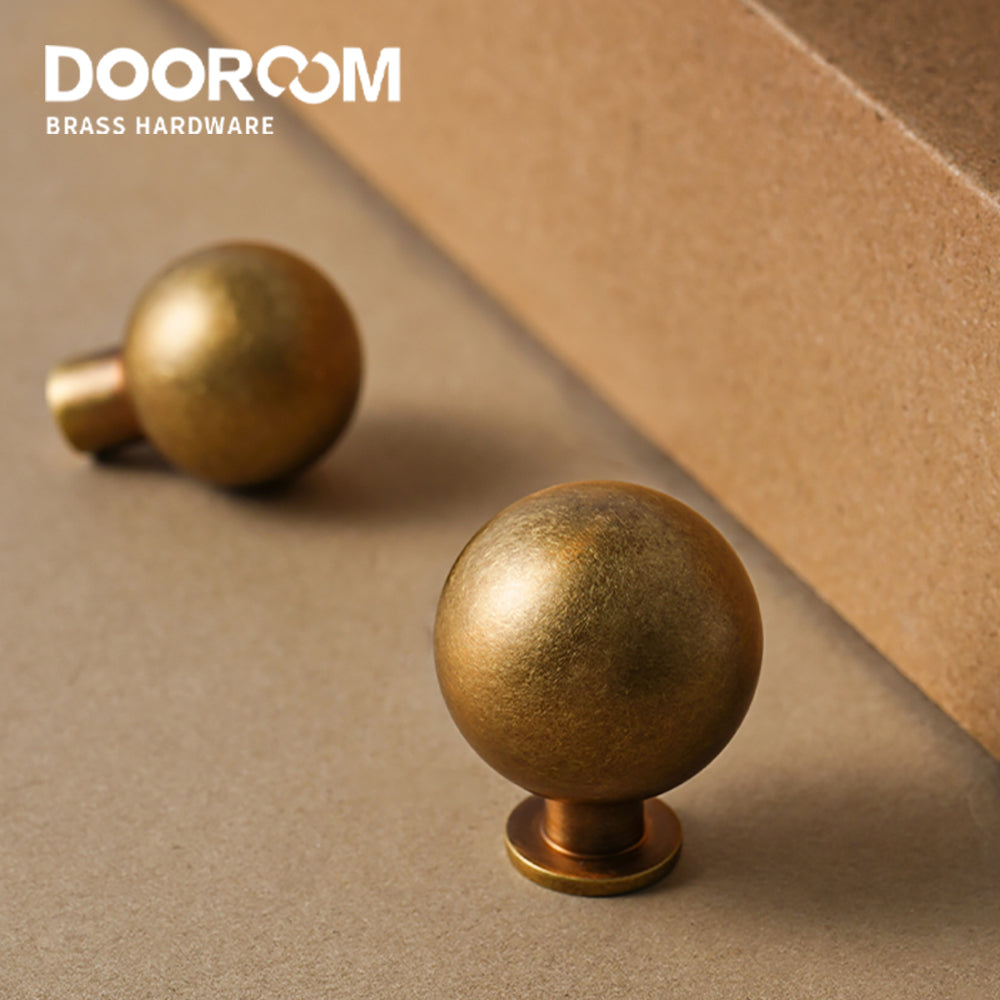 Dooroom Vintage Style Round Brass Handles High Quality Wardrobe Dressers Cabinets Cabinets Door Drawers Shoebox Handle DOOROOM