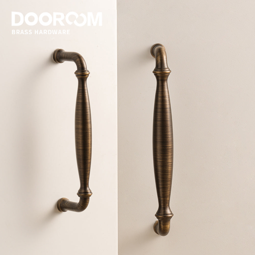 Dooroom Brass Furniture Handles Wardrobe Dresser Cupboard Shoe Box Cabinet  Drawer Pulls New Classic Pastoral European Knobs DOOROOM