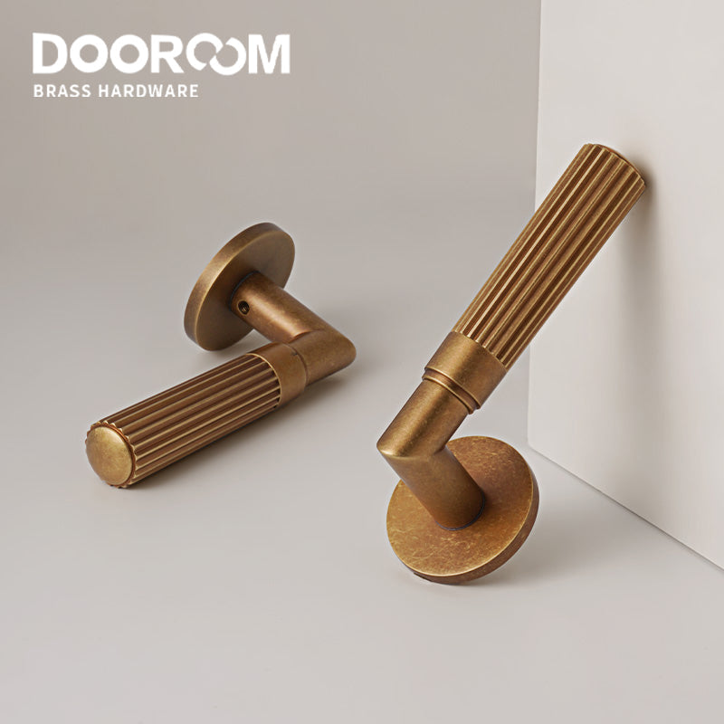 Dooroom Brass Door Lock Set Retro Simplicity Interior Bedroom Bathroom Lock Door Dummy Lock Passage Privacy Lock DOOROOM