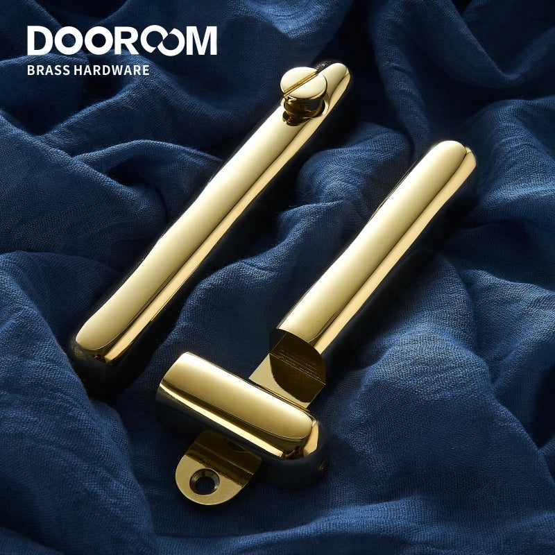 Dooroom Brass Sliding Door Lock Set Handles Gold PVD Black Interior Living Room Bathroom Balcony Kitchen DOOROOM