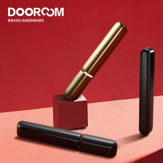 Dooroom Brass Sliding Door Lock Set Handles Gold PVD Black Interior Living Room Bathroom Balcony Kitchen DOOROOM