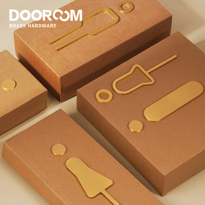 Dooroom Brass Male And Female Logos Shopping Mall Fitting Changing Room Gender Prompt Toilet Identification Gender Marker DOOROOM