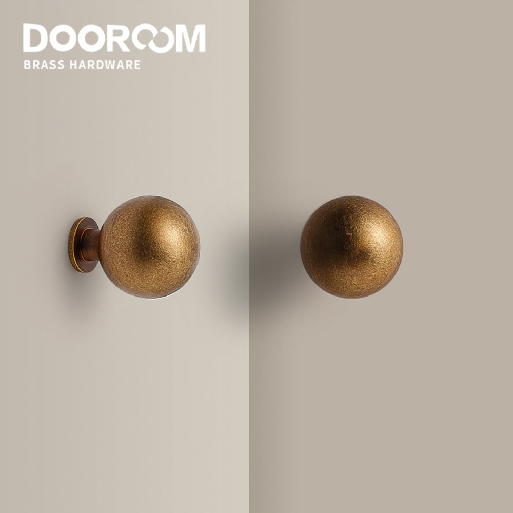 Dooroom Vintage Style Round Brass Handles High Quality Wardrobe Dressers Cabinets Cabinets Door Drawers Shoebox Handle DOOROOM