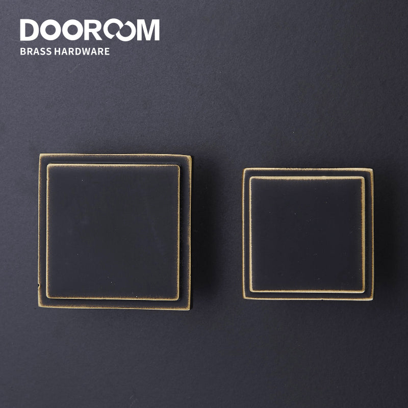 Dooroom Brass Furniture Handles Wardrobe Dresser Cupboard Cabinet Drawer Shoe Box Pulls Modern Black Antique Knobs DOOROOM