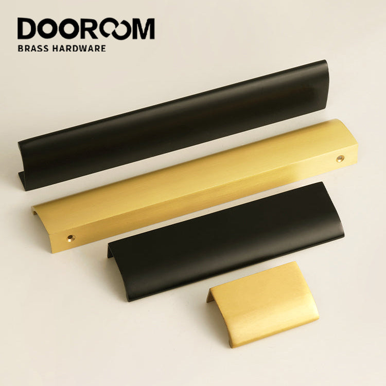 Dooroom Brass Furniture Hidde Handles Long Concealed Pulls Wardrobe Dresser Cupboard Cabinet Drawer Knobs DOOROOM