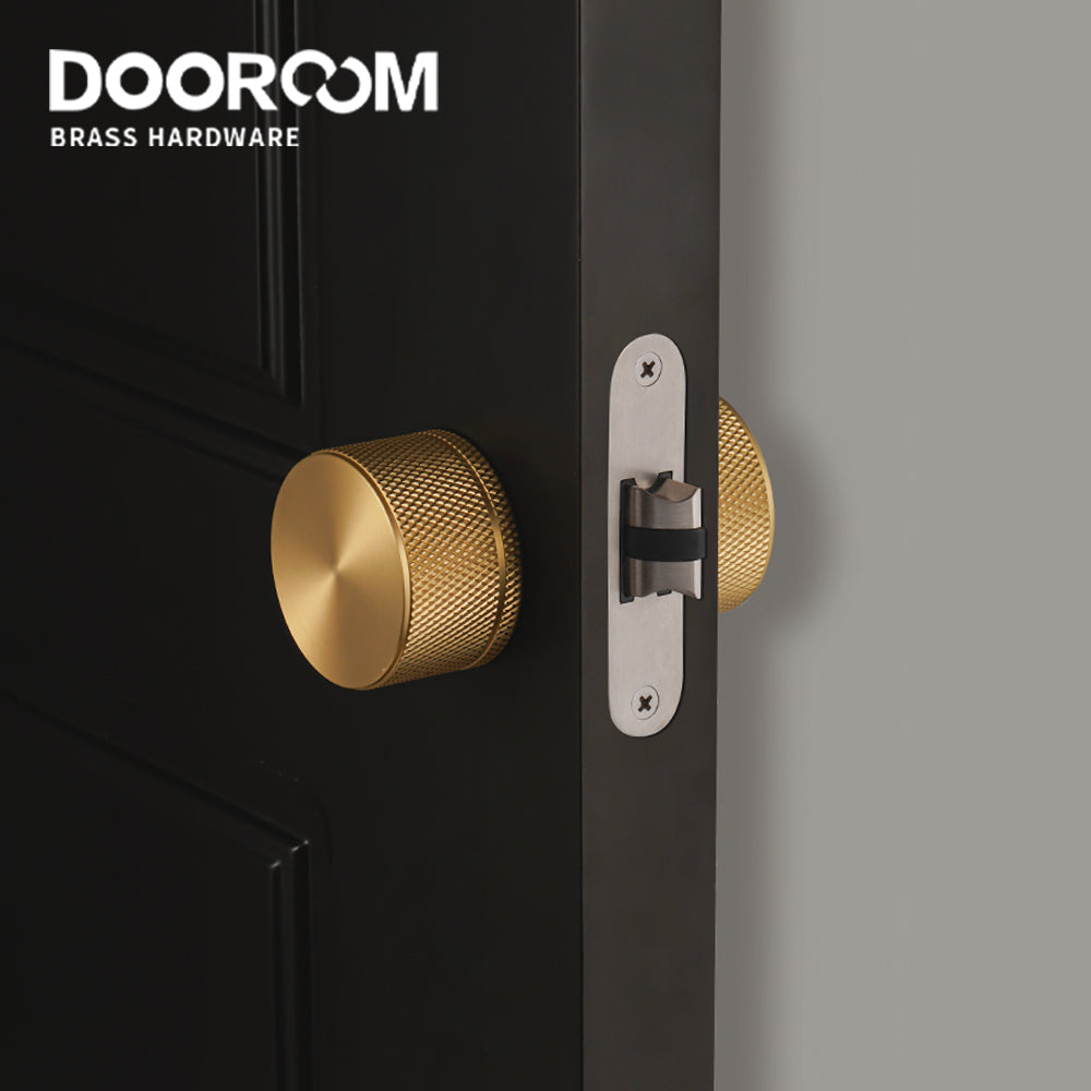 Dooroom New Keyless Privacy Locks Home Bathroom Room Door Locks Black Gold Indoor Press Locks Minimalist Round Door Locks DOOROOM