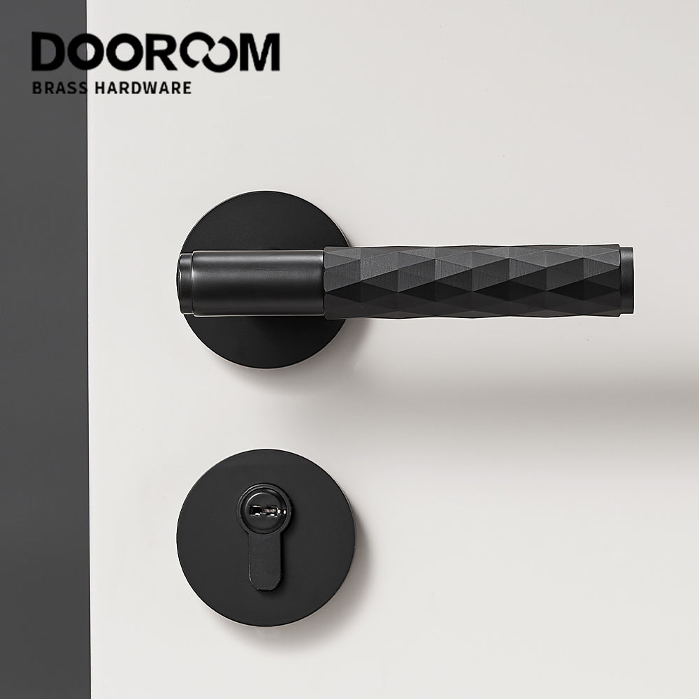 Dooroom Brass Silent Split Door Lock Bedroom Interior Anti-theft Mechanical Lock Security Mute Bathroom Door Handle Locks DOOROOM