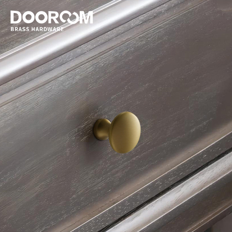 Dooroom Brass Furniture Handles Fresh Simple Nordic American Wardrobe Dresser Cupboard Cabinet Drawer Round Pulls Knobs  DOOROOM