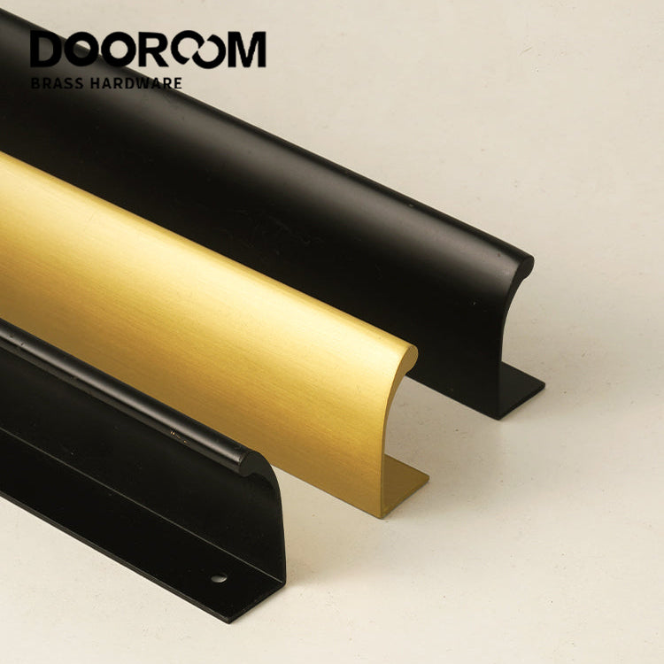 Dooroom Brass Furniture Hidde Handles Long Concealed Pulls Wardrobe Dresser Cupboard Cabinet Drawer Knobs DOOROOM