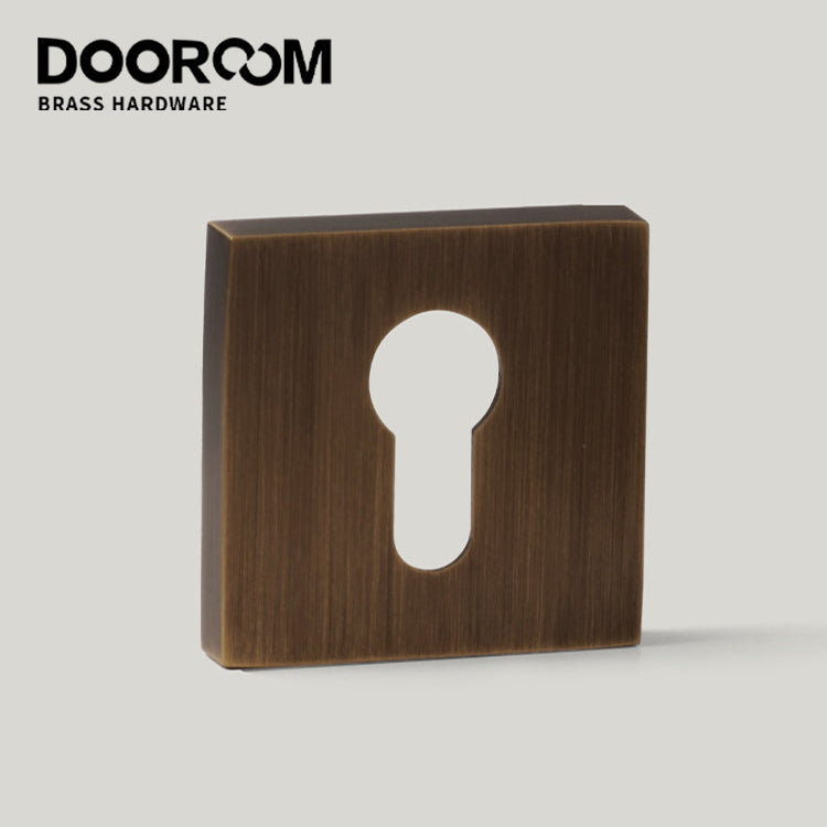 Dooroom Brass Door Handle Accessories Euro Cylinder Escutcheon square Matt Brass Antique Bronze Black DOOROOM