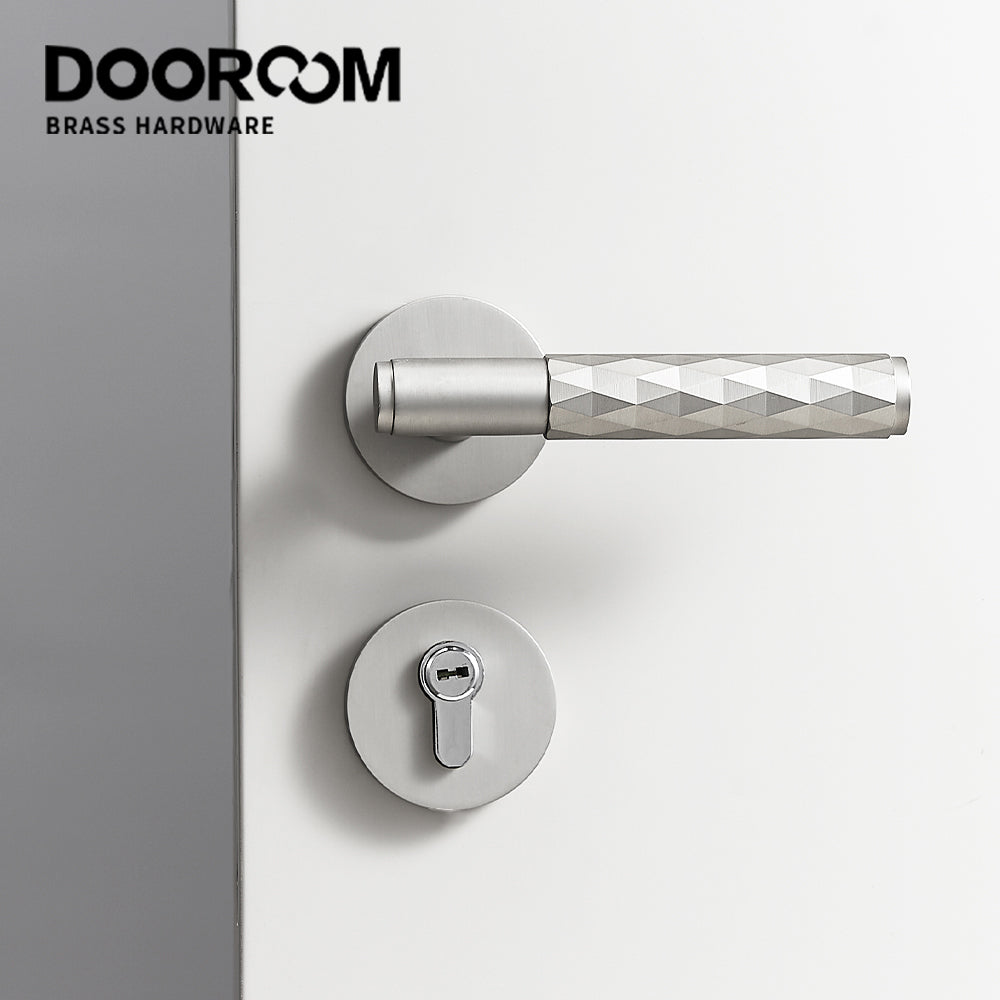 Dooroom Brass Silent Split Door Lock Bedroom Interior Anti-theft Mechanical Lock Security Mute Bathroom Door Handle Locks DOOROOM