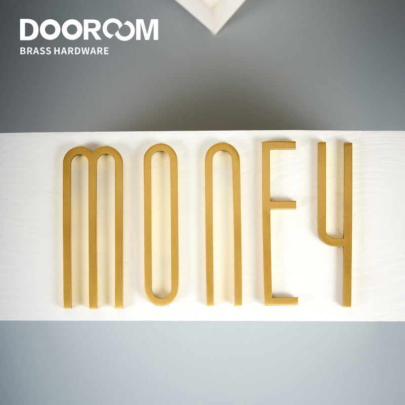Dooroom Brass Letters A-Z For Company Names Door Plates Decorative Wall Letters Personalized Symbols Address DOOROOM