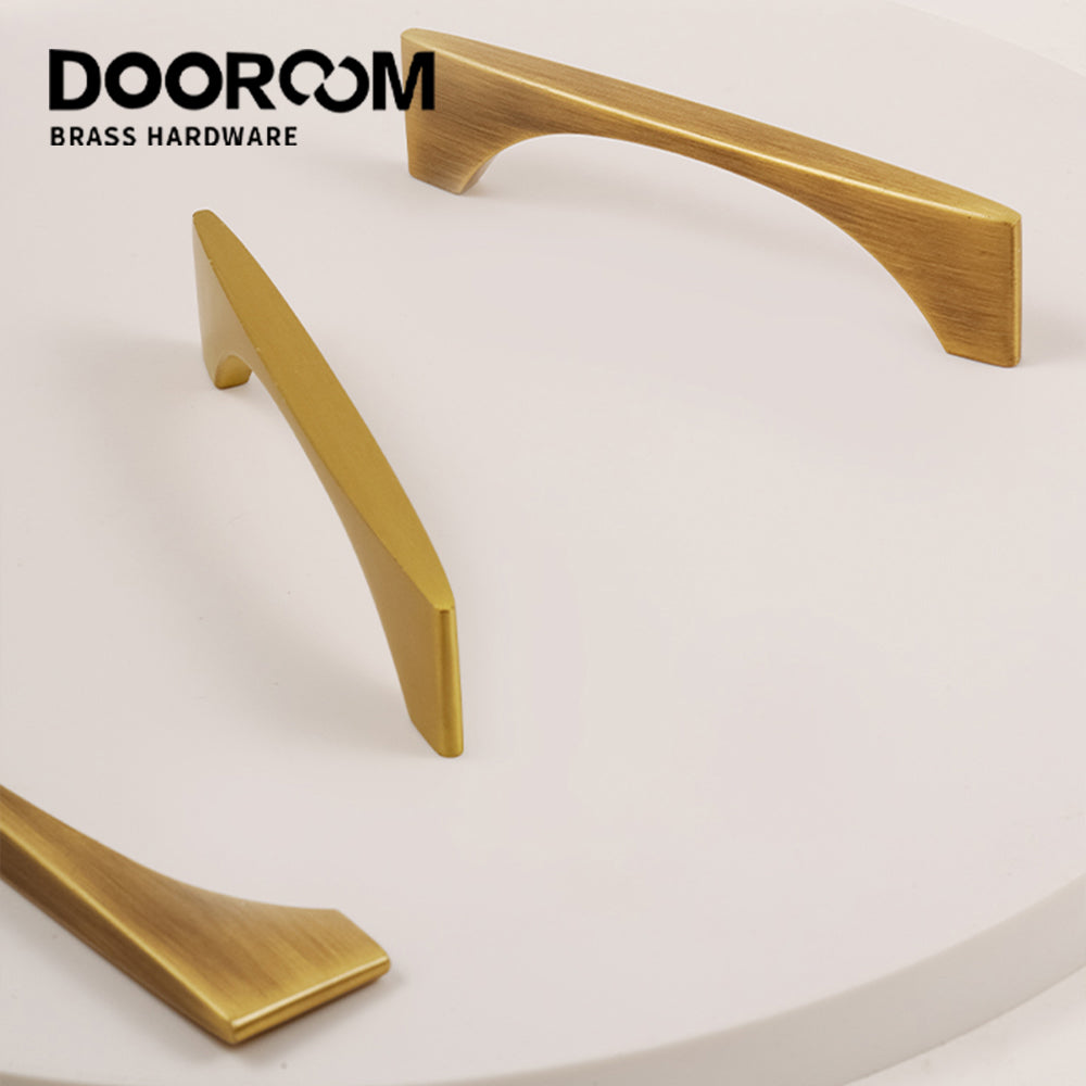 Dooroom High Quality Solid Brass Handle Minimalist Design Window Cabinet Door Drawer Kitchen Handle DOOROOM