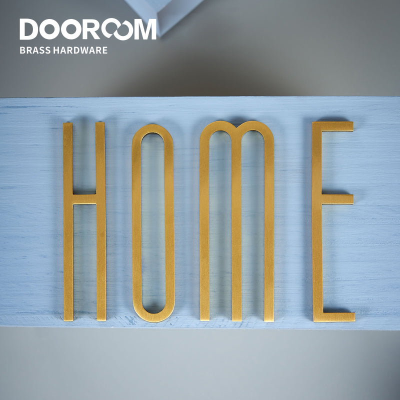 Dooroom Brass Letters A-Z For Company Names Door Plates Decorative Wall Letters Personalized Symbols Address DOOROOM