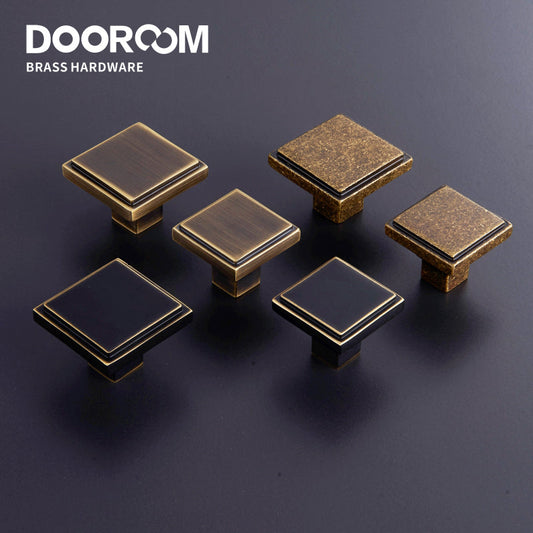 Dooroom Brass Furniture Handles Wardrobe Dresser Cupboard Cabinet Drawer Shoe Box Pulls Modern Black Antique Knobs DOOROOM
