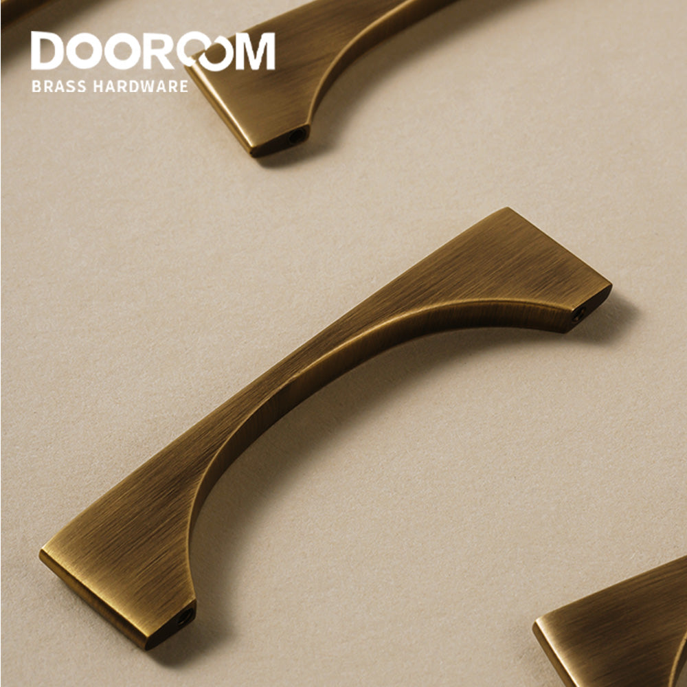 Dooroom High Quality Solid Brass Handle Minimalist Design Window Cabinet Door Drawer Kitchen Handle DOOROOM